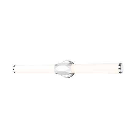 Z-Lite Cooper Vanity, 1-Light, 32 In.W x 4 In.L x 4.75 In.H, Chrome /Frosted 1010-32W-CH-LED